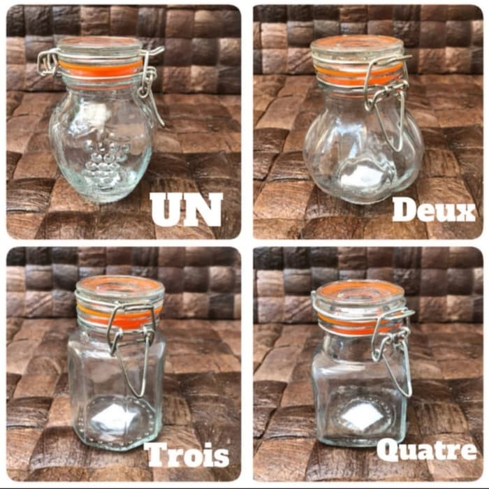 Mini Hermetico Jar | Jar / Toples Kaca Mini Tutup Kait | Tempat Bumbu