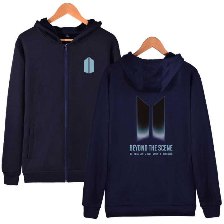 ZIPPER HOODIE WANITA PRIA ALA KOREA BEYOUND THE SCENE - ZIPPER HOODIE KPOP FLEECE TEBAL PREMIUM TERBARU'