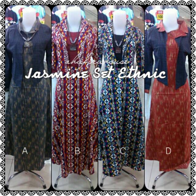 Set Gamis Cardigan Jasmine Set Ethnic