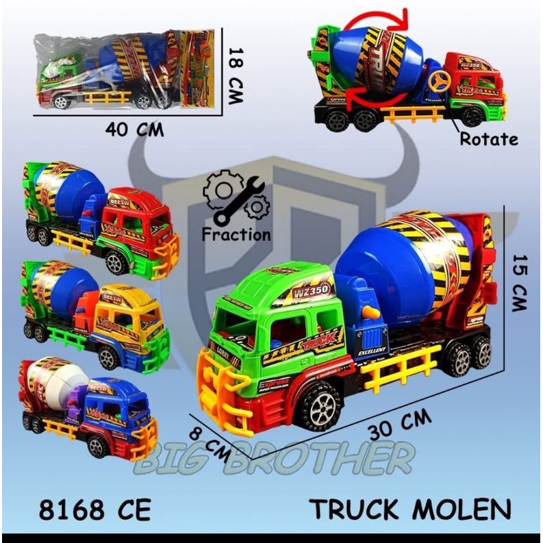 Mainan Anak Mobil Mobilan Molen Semen Cement BIGBROTHER