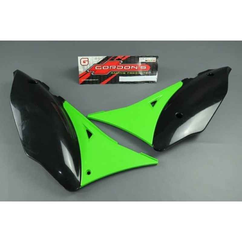 cover body gordon side panel klx gordon hitam hijau