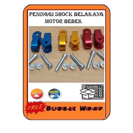 PENINGGI SHOCK BELAKANG MOTOR BEBEK peninggi bebek pangkon U Supra Vega jupiter z Jupiter MX dll