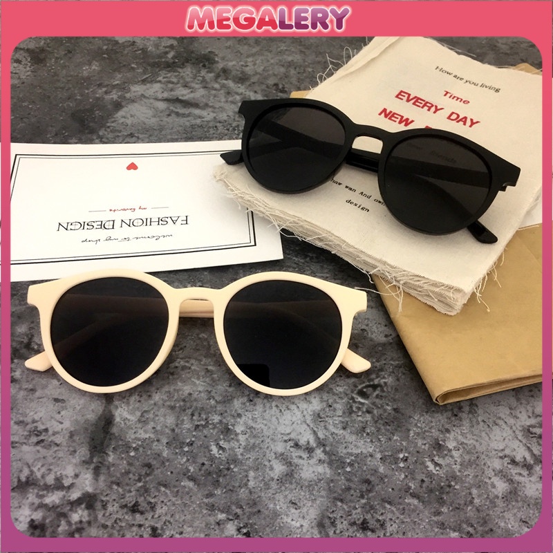 Kacamata tiktok Kacamata Korea Fashion Kacamata Retro Bingkai Putaran Kata Murah Import Wanita/Pria Sunglasses