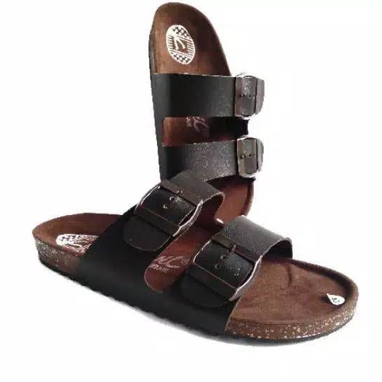 Sandal Pria Full Kulit Asli - Model Slop Casual Carvil
