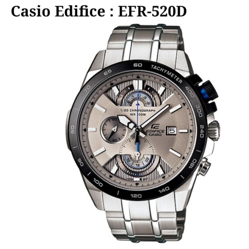 Jam tangan pria Casio edifice EFR-520D / EFR520 ori BM + Box set