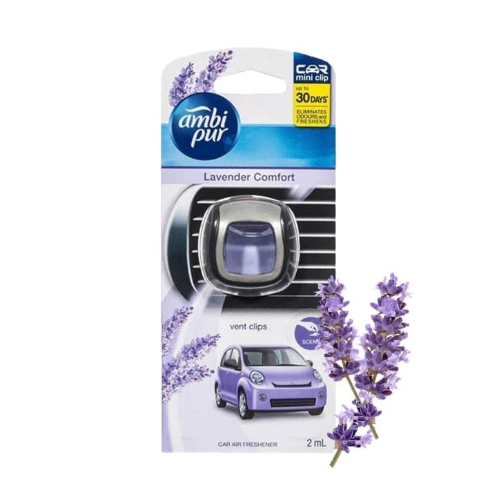 Pengharum Mobil Parfum Mobil Pewangi Ruangan Lavender Comfort Clips 2 ml