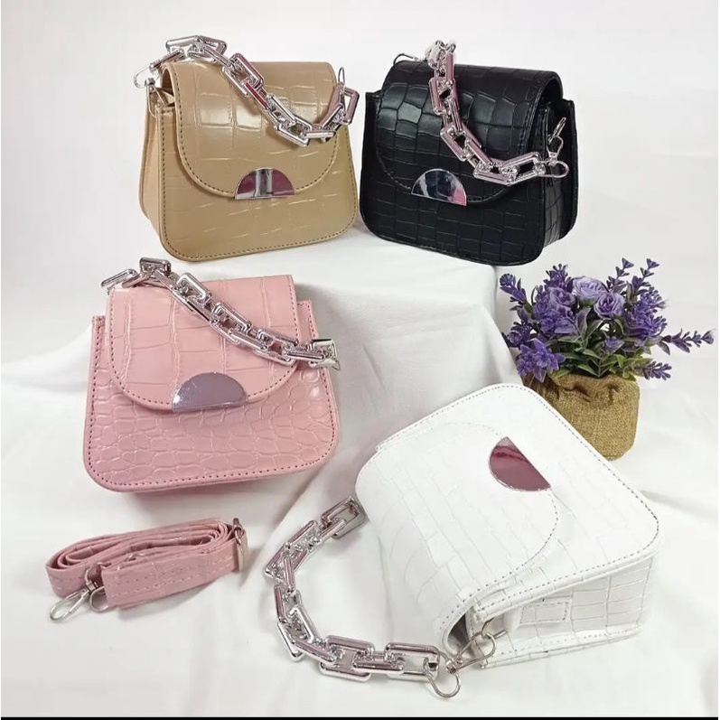 Tas Bahu Wanita Mini CROCO AMANDA