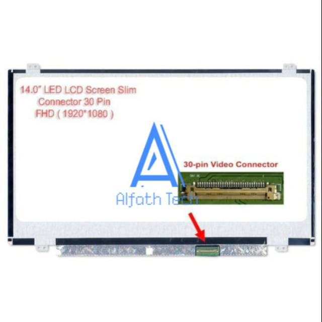 Led lcd original 14.0 slim 30 pin full hd (1920x1080)