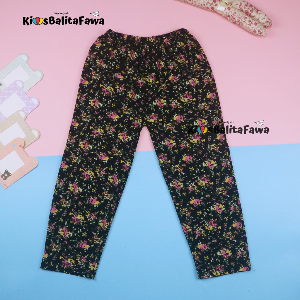 (Motif) Legging Aldys uk 9-10 Tahun / Leging Anak Perempuan Grosir Celana Panjang Cewek Batik Bunga