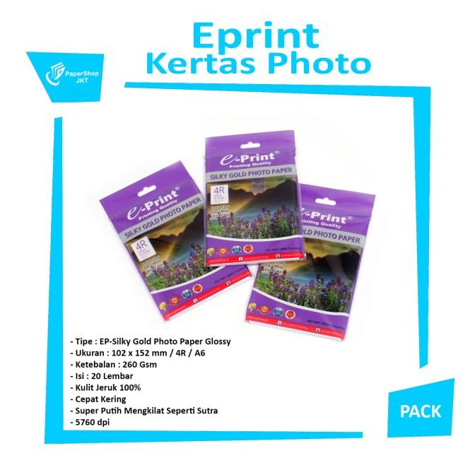 

Big Sale GROSIR!!! Kertas Foto 4R A6 260GSM Silky Gold Photo Paper Glossy Big Sale