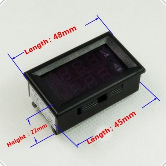 Volmeter DC 4.5V-30V Voltmeter Digital Volt meter 0.56 inch 2 kabel