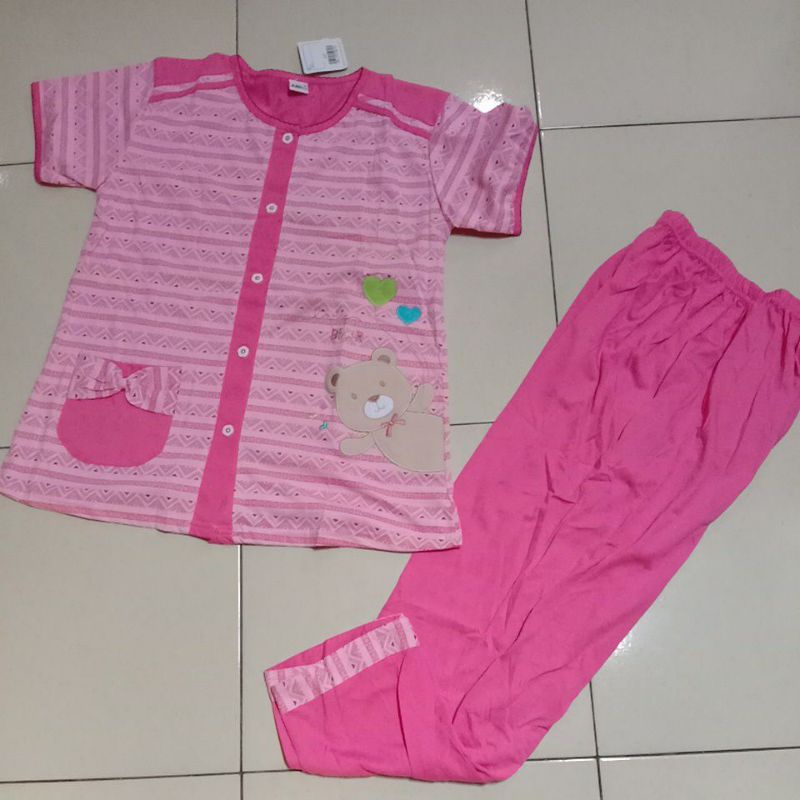 Amro babydol label PUTIH full kancing bawah