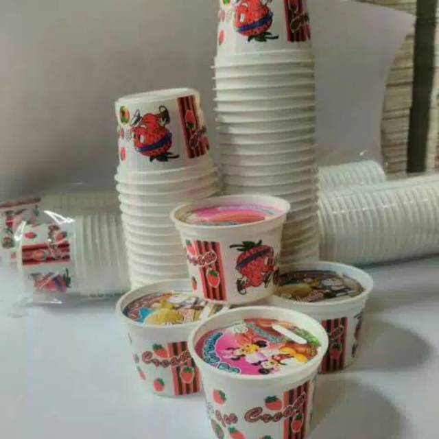 Sentra Living Cup Plastik Printing 100 Ml