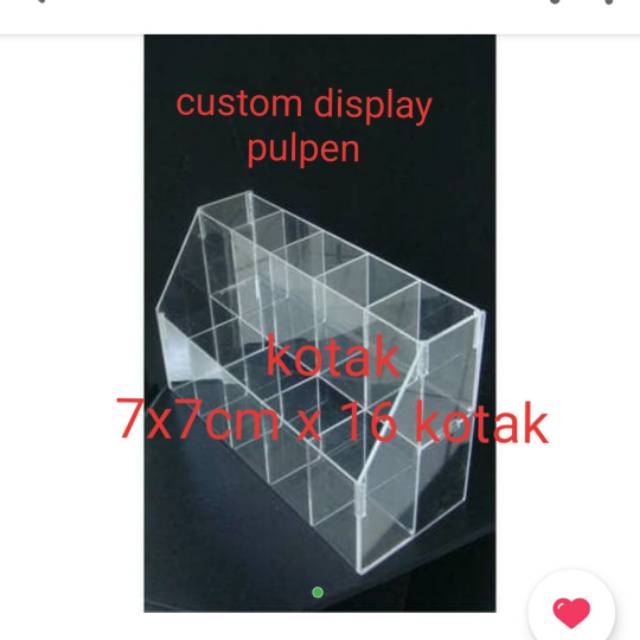 

Tempat pensil&pulpen akrilik (isi 16 kotak)