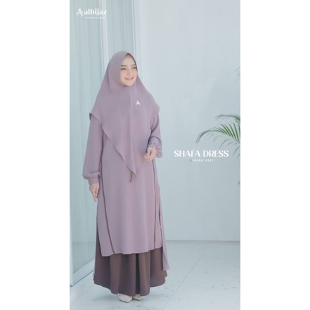 Gamis Set Khimar Shafa Dress By: Alhijaz/Gamis Cantik
