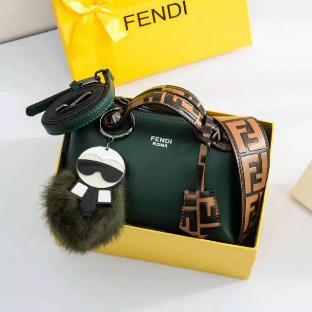 Fendi Boston By The way Velvet mini 3317-56 # With Carlito Pompom