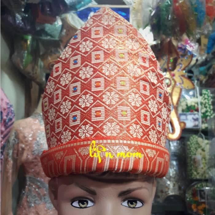 Topi Songket Adat Palembang Sumatera Melayu Topi Tanjak 