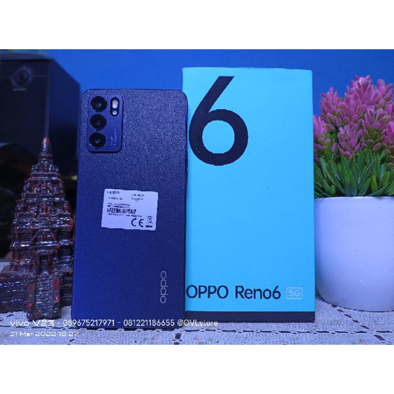 HP OPPO RENO6 5G RAM 8/128 GB Bekas/Second Fullset