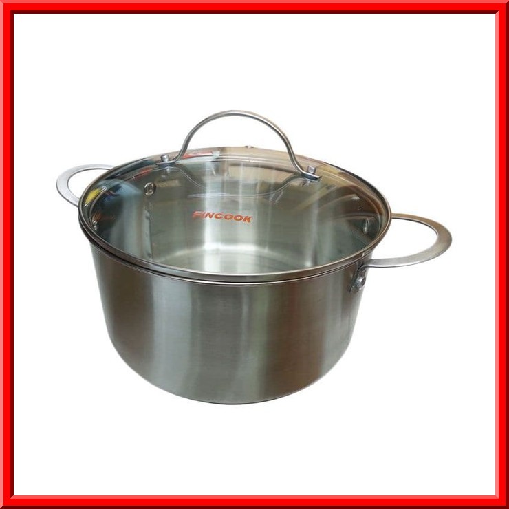 BARU - FINCOOK STAINLESS STEEL DUTCH OVEN 24CM - DO2405SSGL - OXONE PANCI MURAH