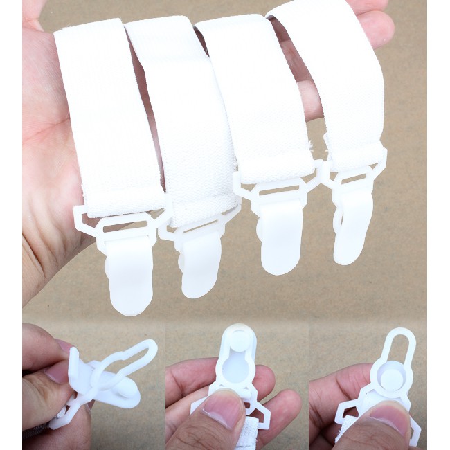 [MOST HELPFULLY ITEM] - AsyPets Sabuk Grippers Clip Penjepit Spray Kasur 4 PCS - PJP4 - White