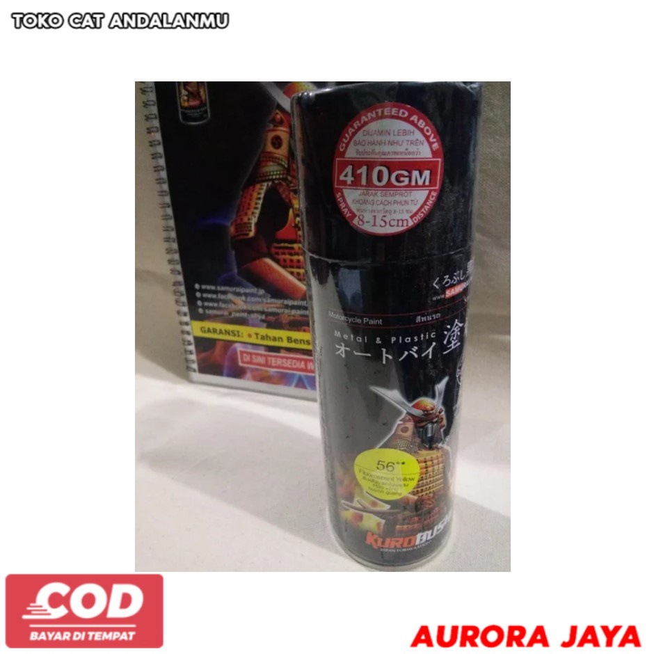 Cat Semprot Spray SAMURAI kuning stabilow kode 56 -  Toko Cat Aurora