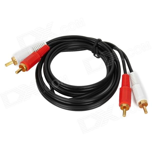 Kabel 2 RCA to 2 RCA Male Transparant 1,5 Meter/5 Meter