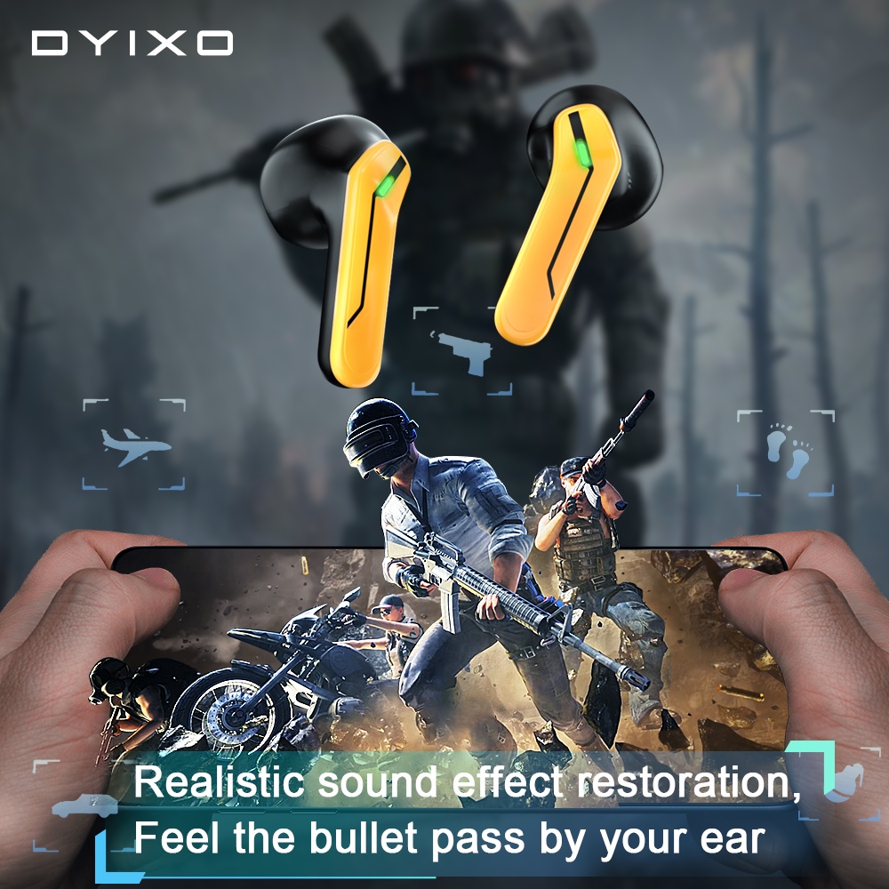 TWS  Earphone bluetooth  with mic gaming  earbuds  Bluetooth V5.0 sports headset  no delay super bass original HeadPhones noise cancelling