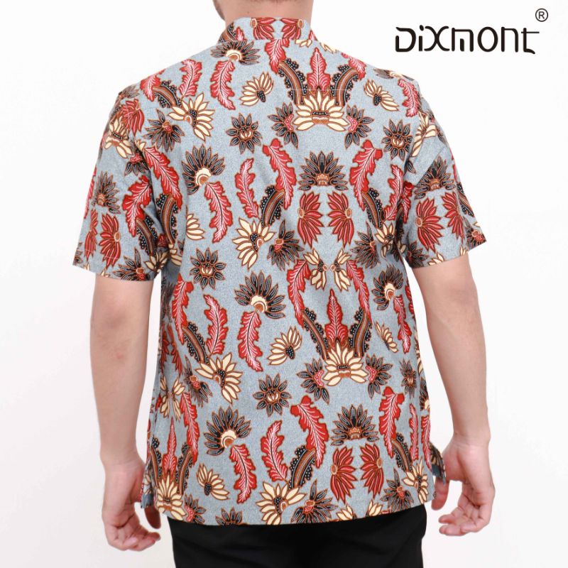 Dixmont Kemeja Pria Batik Pendek Hem BS01121