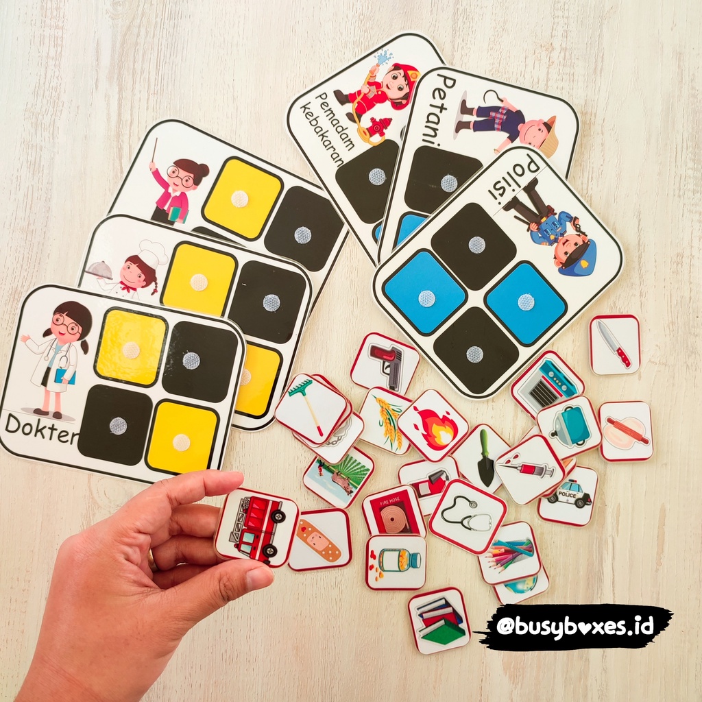 [busyboxes.id] busypage busy page mainan edukasi montessori paud preschool mengenal profesi