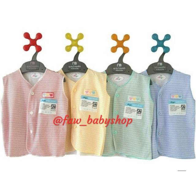 MIYO Salur Garis Baju Kutung Newborn size 0-3 bulan &amp; 3-6 Bulan