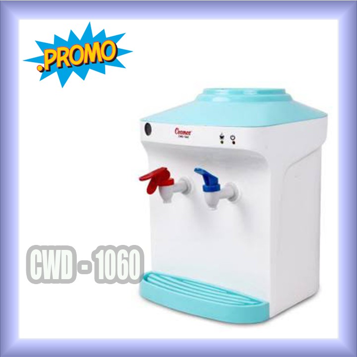DISPENSER COSMOS 2 KRAN GALON ATAS PANAS NORMAL CWD-1060 DISPENSER MURAH