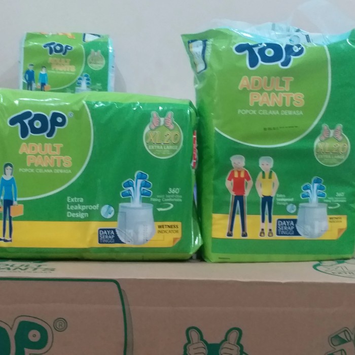 TOP Adult Diapers Pants XL 20 Pampers Popok Celana Dewasa XL20