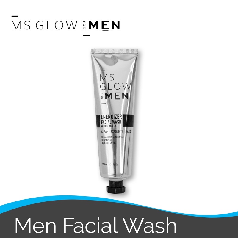 MS GLOW FOR MEN FACIAL WASH /  Sabun Wajah Muka MS Glow Man Terbaru Termurah Original Asli