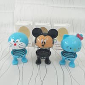 Hiasan Dashboard Mobil Doraemon Mickey Kitty Spring***