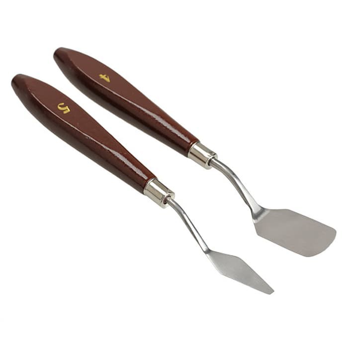 Palette Knife with Wooden Handle (5pcs)