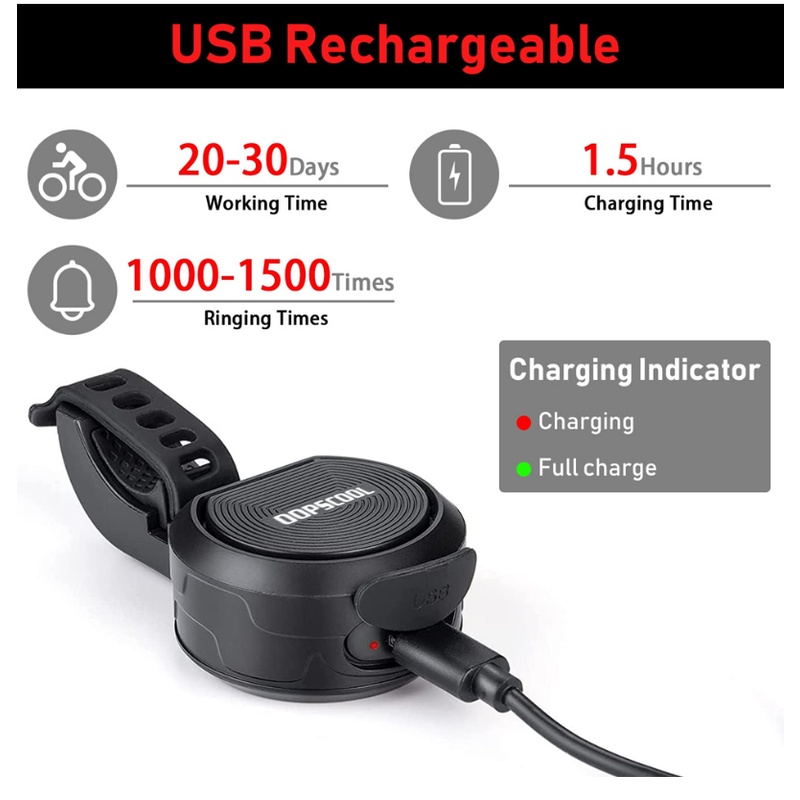 Bel Sepeda Elektrik Anti Maling Dengan Port Charger USB