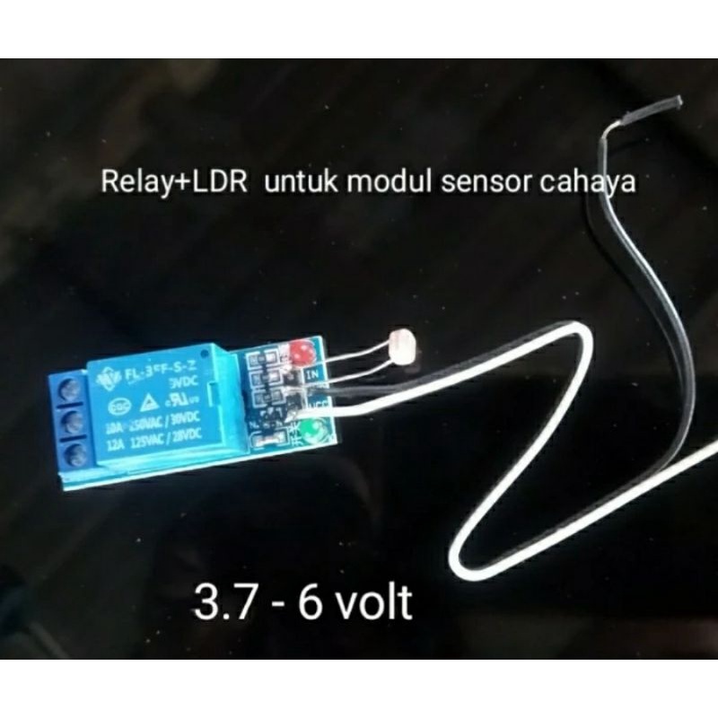 Relay + LDR untuk modul sensor cahaya