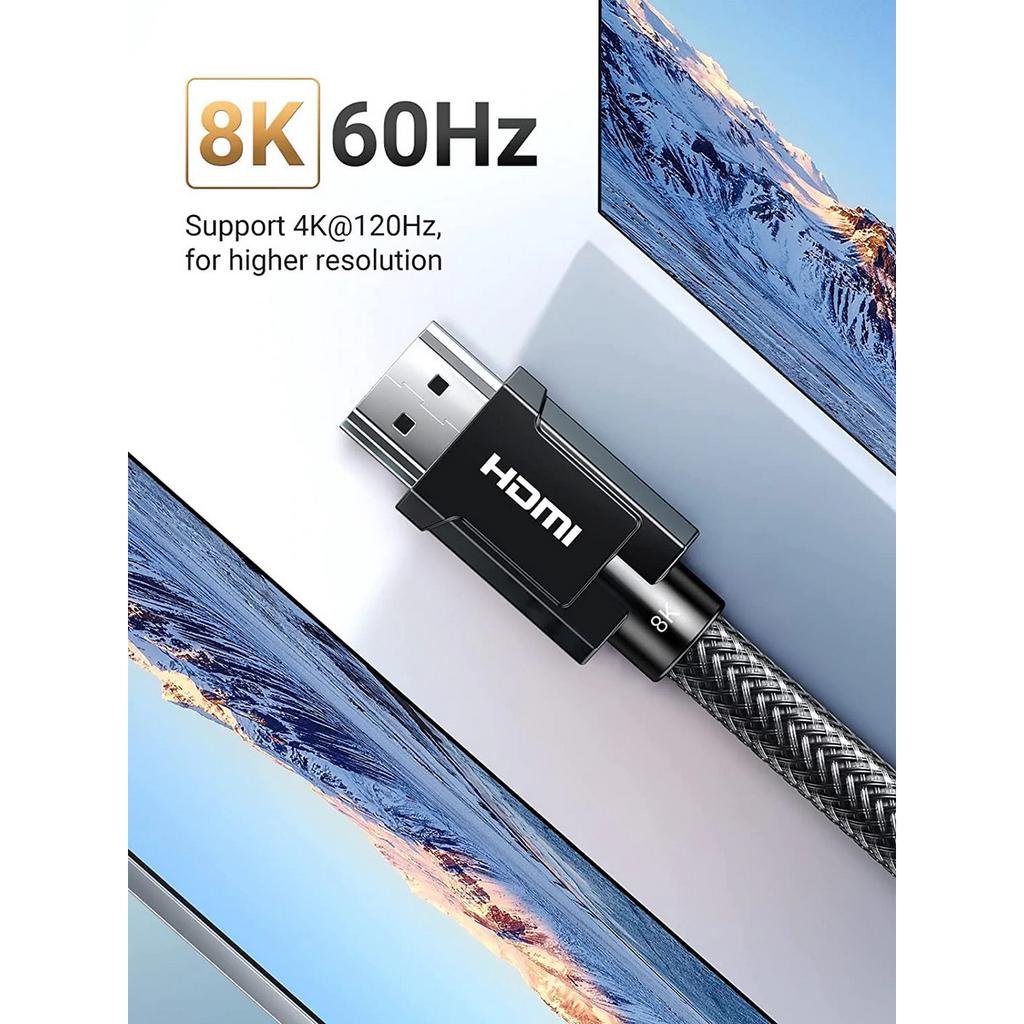 UGREEN Kabel HDMI to HDMI 2.1 8K 60hz 4K 120hz HDCP2.2 48Gbps Ultra High Speed