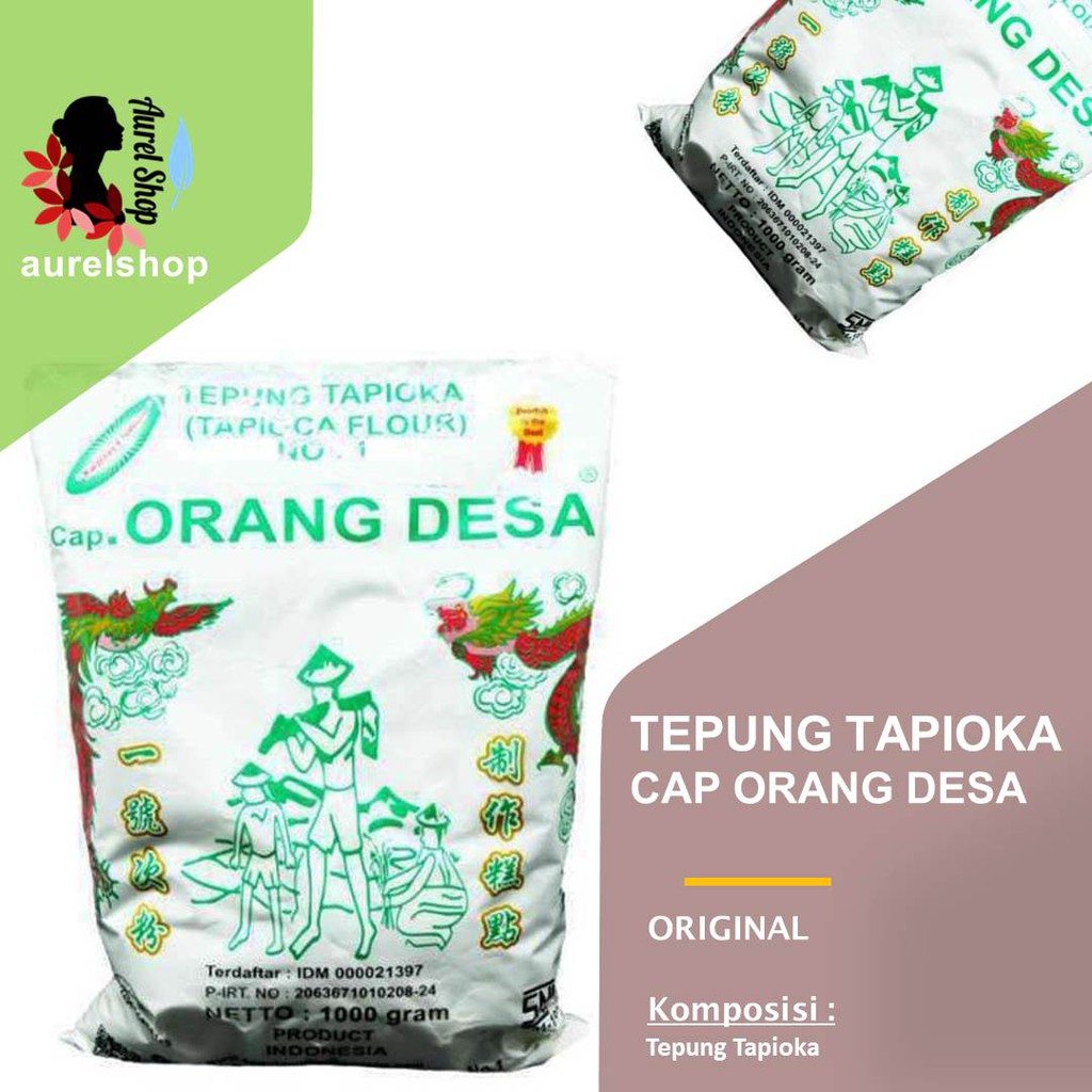 

CAP ORANG DESA Tepung Tapioka kemasan 1 kg