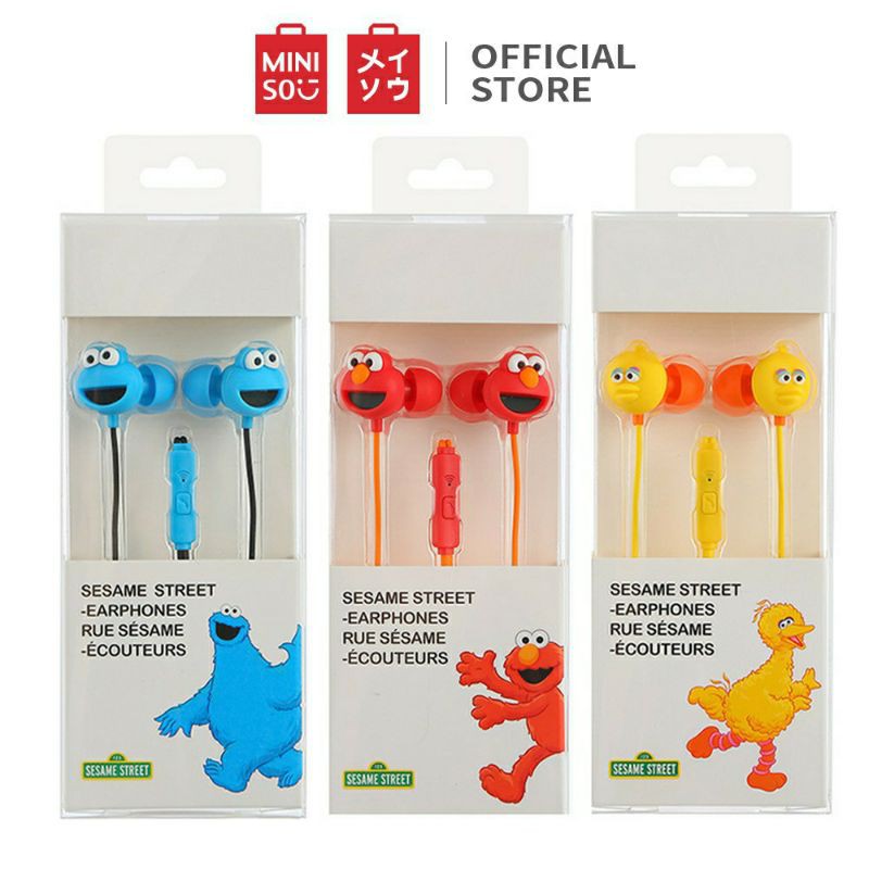 TERMURAH Earphone Miniso Sesame Street 100% ORIGINAL