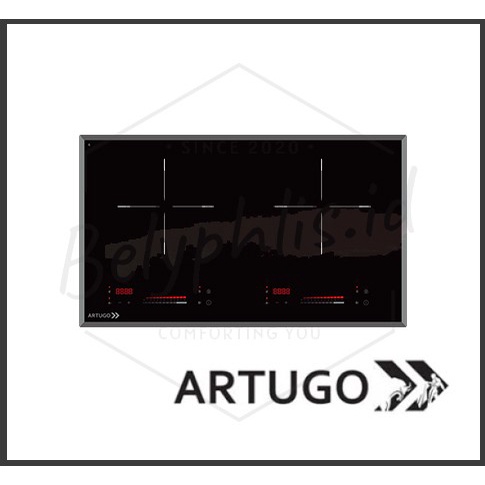 AE 2755 IB | Kompor Listrik Induksi 2 Tungku Artugo | Temperred Glass