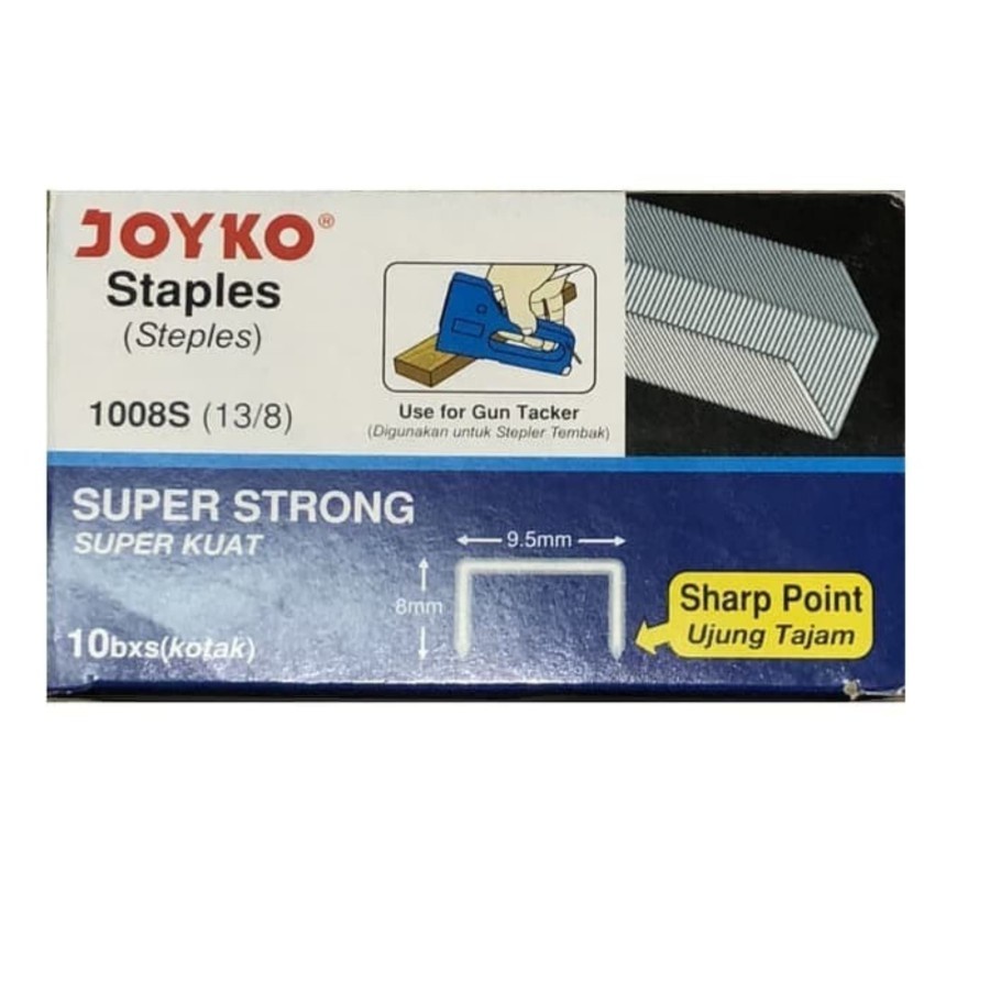 

Isi Staples Tembak JOYKO 1008S 13/8" Refill Stapler Tembak/Gun Tacker