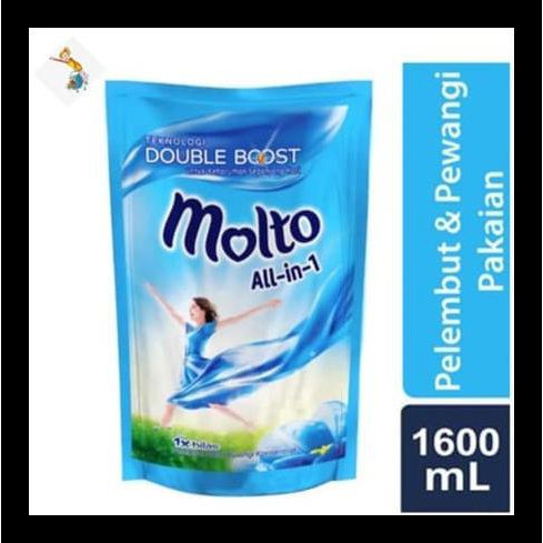 Molto All~In~1 Blue/Biru 1600Ml 1X Bilas Pelembut/Pewangi/Softener