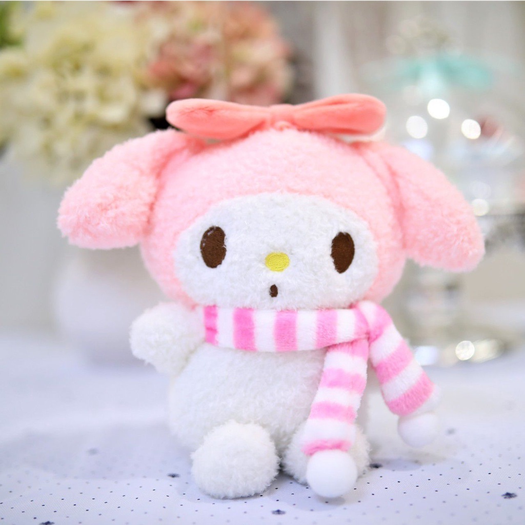 MAINAN BONEKA HELLO KITTY PURIN CINNAMOROLL MELODY SCARF IMPOR