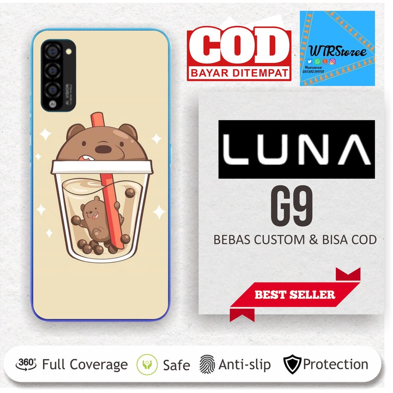 (BELI 1 DAPAT 2) GARSKIN STICKER CASE LUNA G9 BERUANG BISA CUSTOM - 1AC51