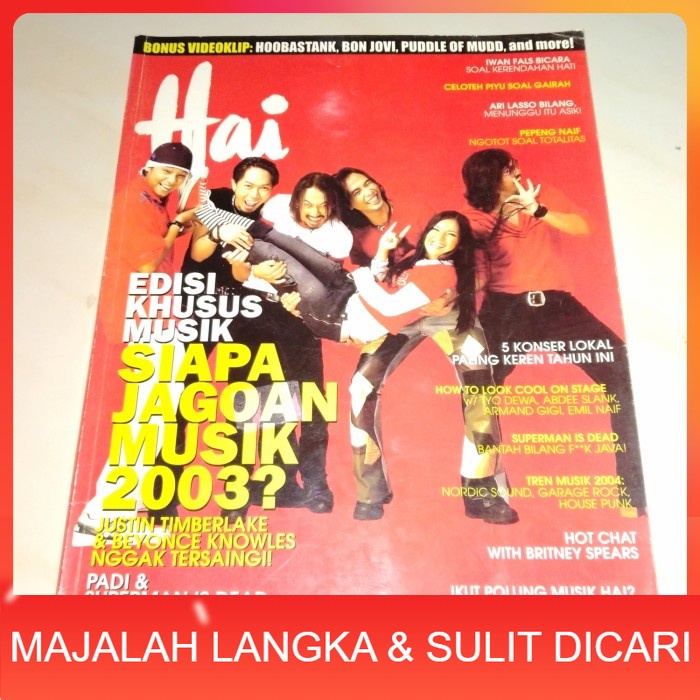 Majalah HAI No.51 Des 2003 Edisi Khusus Musik Siapa Jagoan Musik 2003? Langka