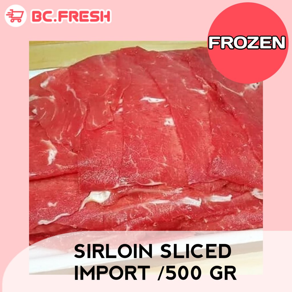 

Import-sliced sirloin / Daging sapi iris has dalam import 500 gram