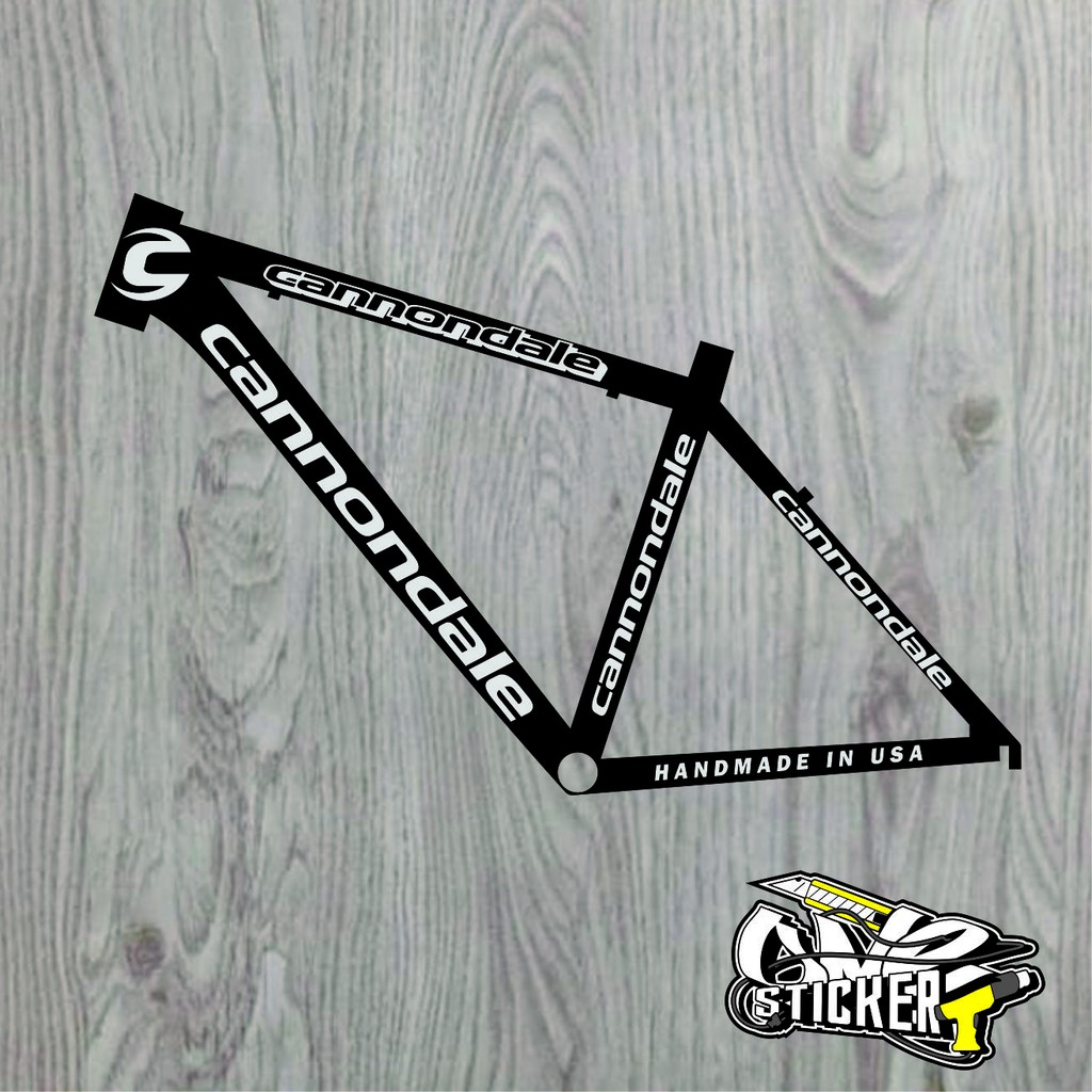 cutting sticker frame sepeda cannondale