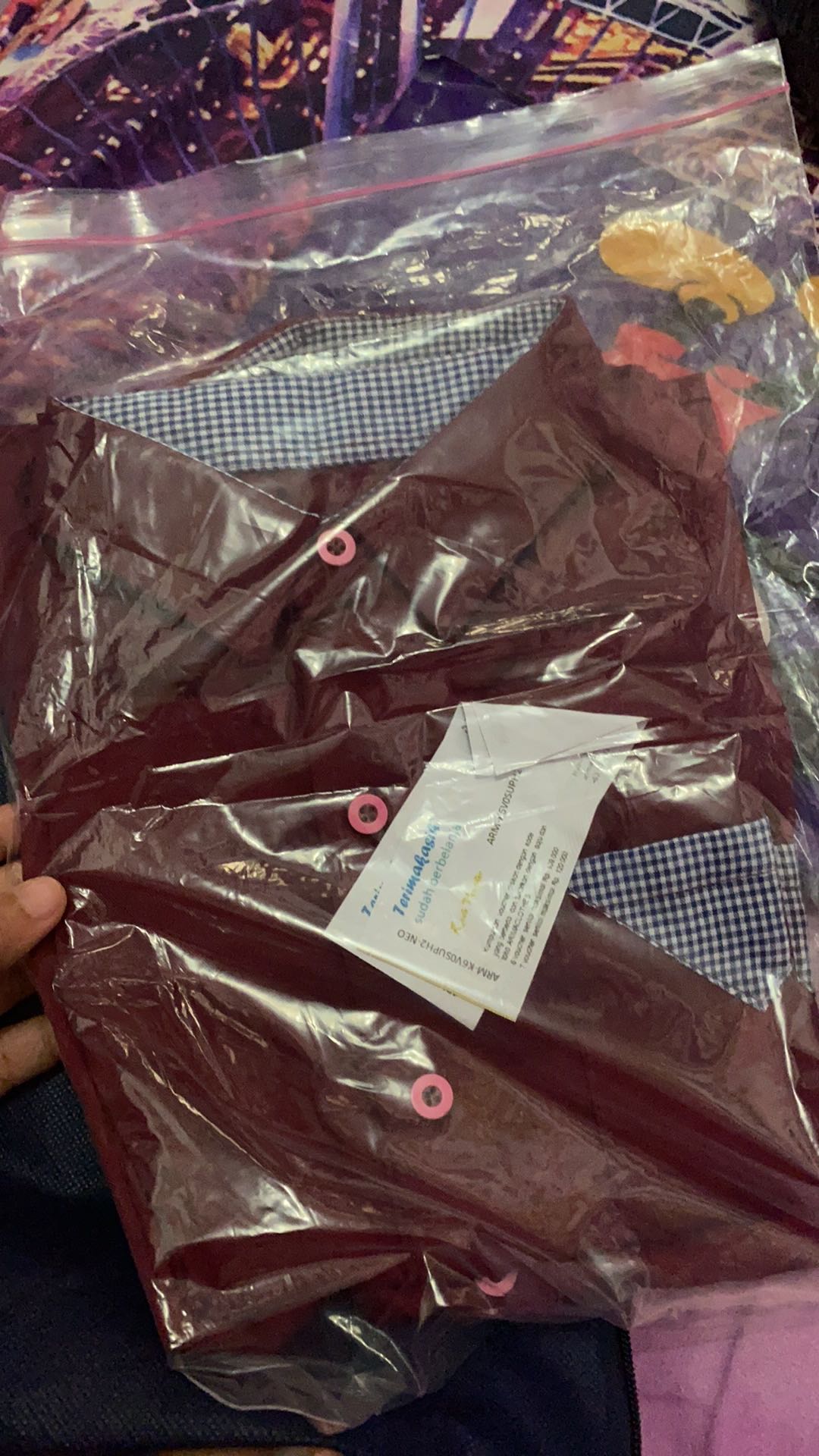 Arima Kemeja Koko Ayah Anak Laki Laki Baju Keren Keluarga Kembar Variasi Merah Marun Motif Batik