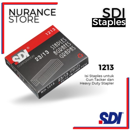 

ISI STAPLES SDI 1213 (UNTUK GUN TACKER & HEAVY DUTY STAPLER)